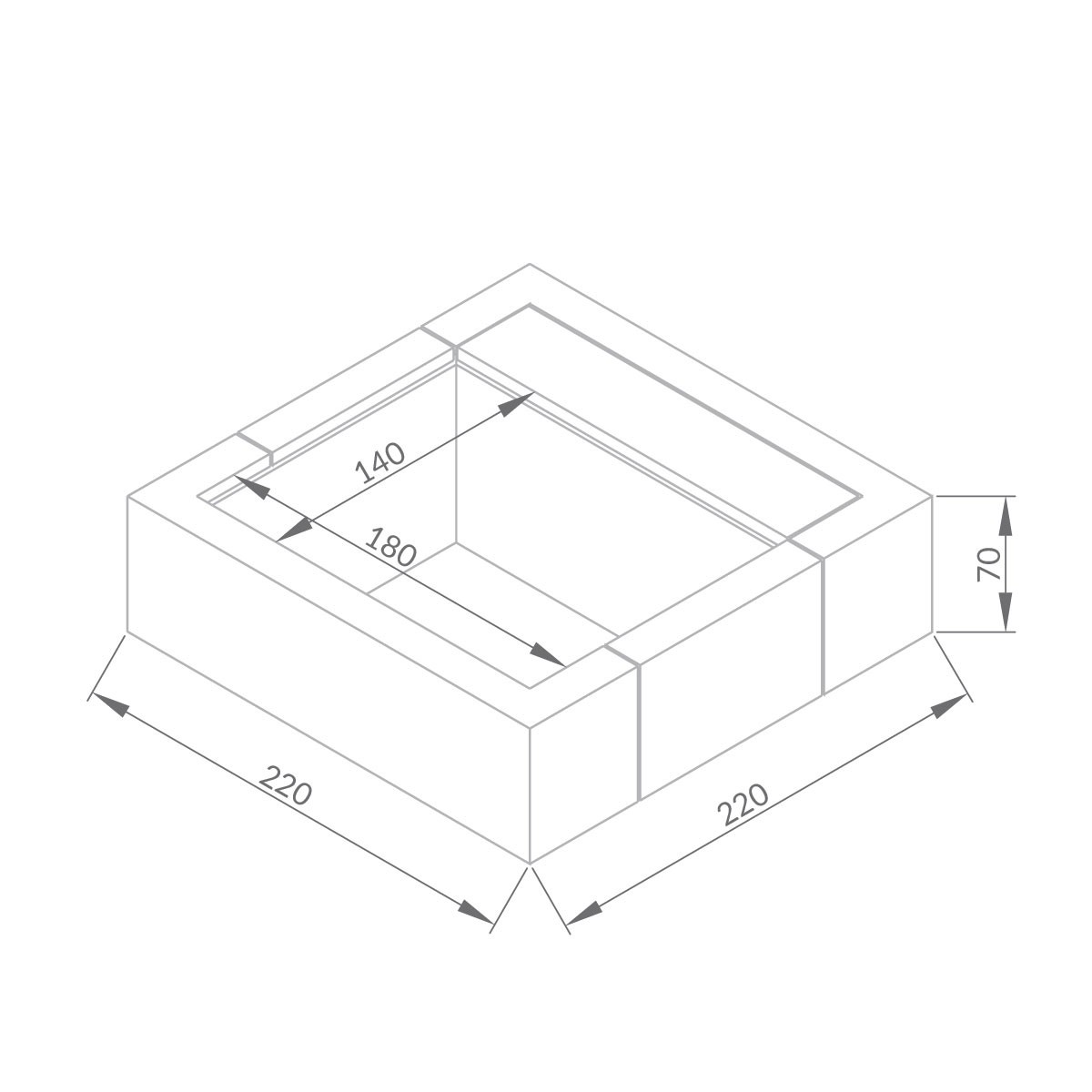 Above ground mini pool Laghetto Dolce Vita Playa 1.4x1.8