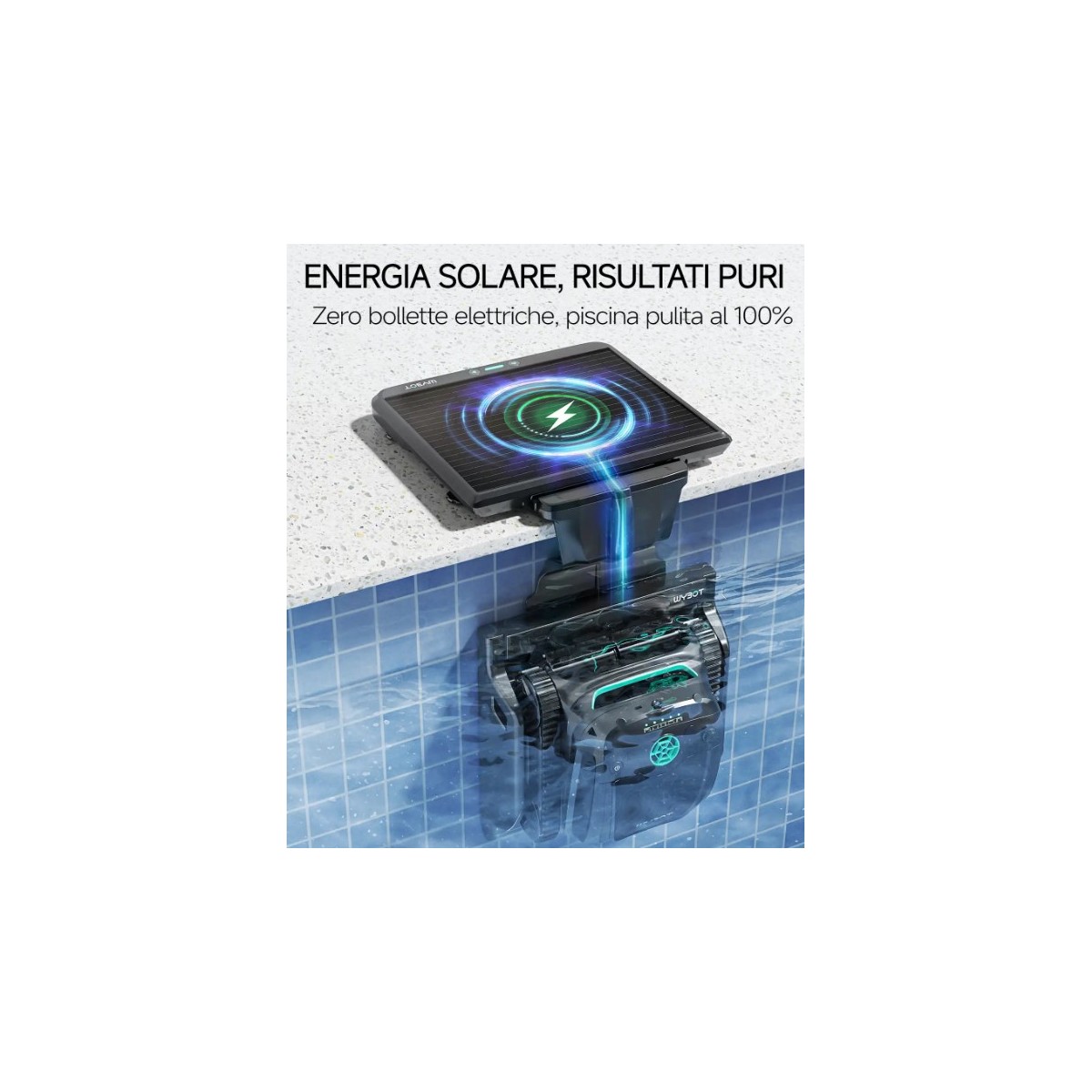 Robot piscina a batteria Wybot con smart camera AI|Vannini Aqua e Pool