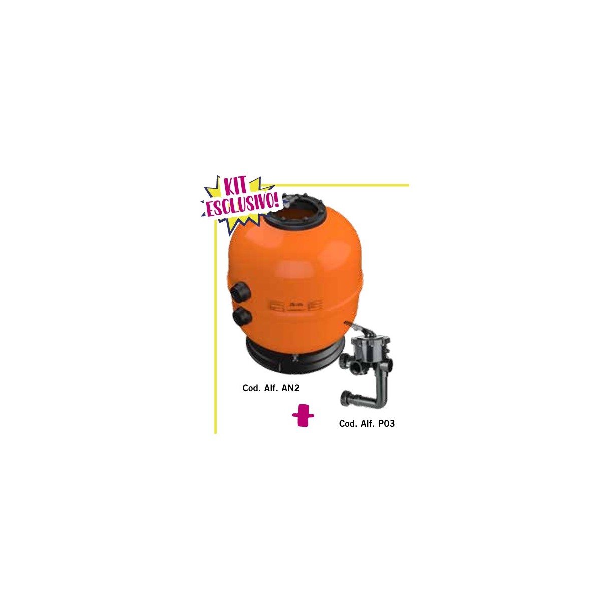 Filtro per piscina Orange DIAM.750 con valvola selettrice
