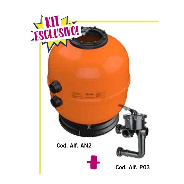 Filtro per piscina Orange DIAM.750 con valvola selettrice