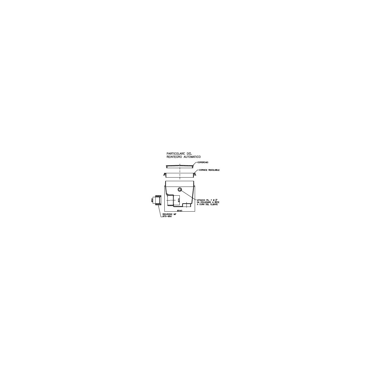 Buy Water line regulator in white ABS branded