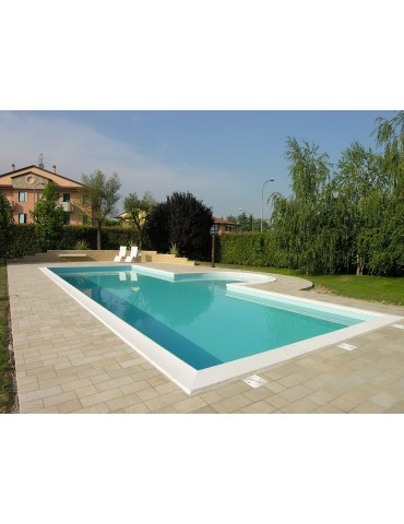 Bordo standard per piscina in pietra ricostruita 4x8 metri