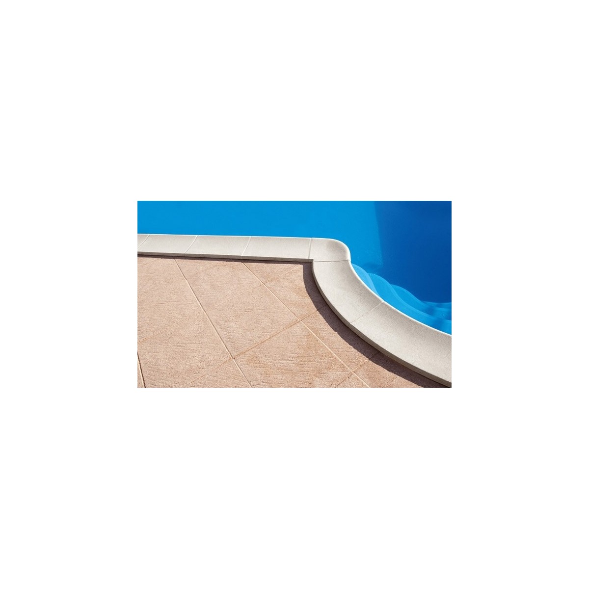 Bordo standard per piscina in pietra ricostruita 4x8 metri