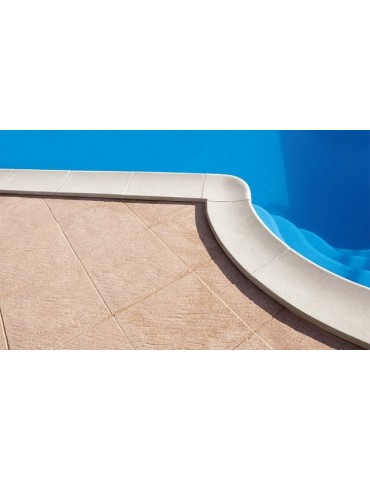 Bordo standard per piscina in pietra ricostruita 4x9 metri