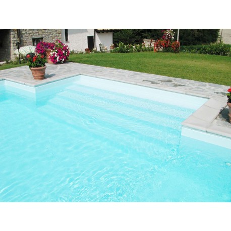 Bordo standard per piscina in pietra ricostruita 6x12 metri
