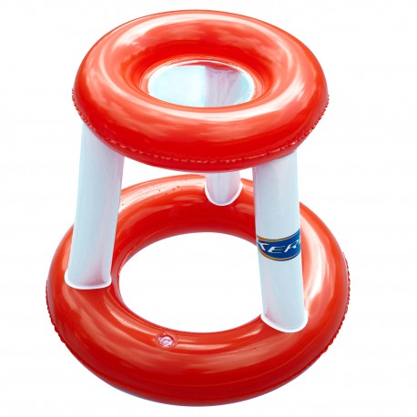 Inflatable basketball hoop for pools or gardens