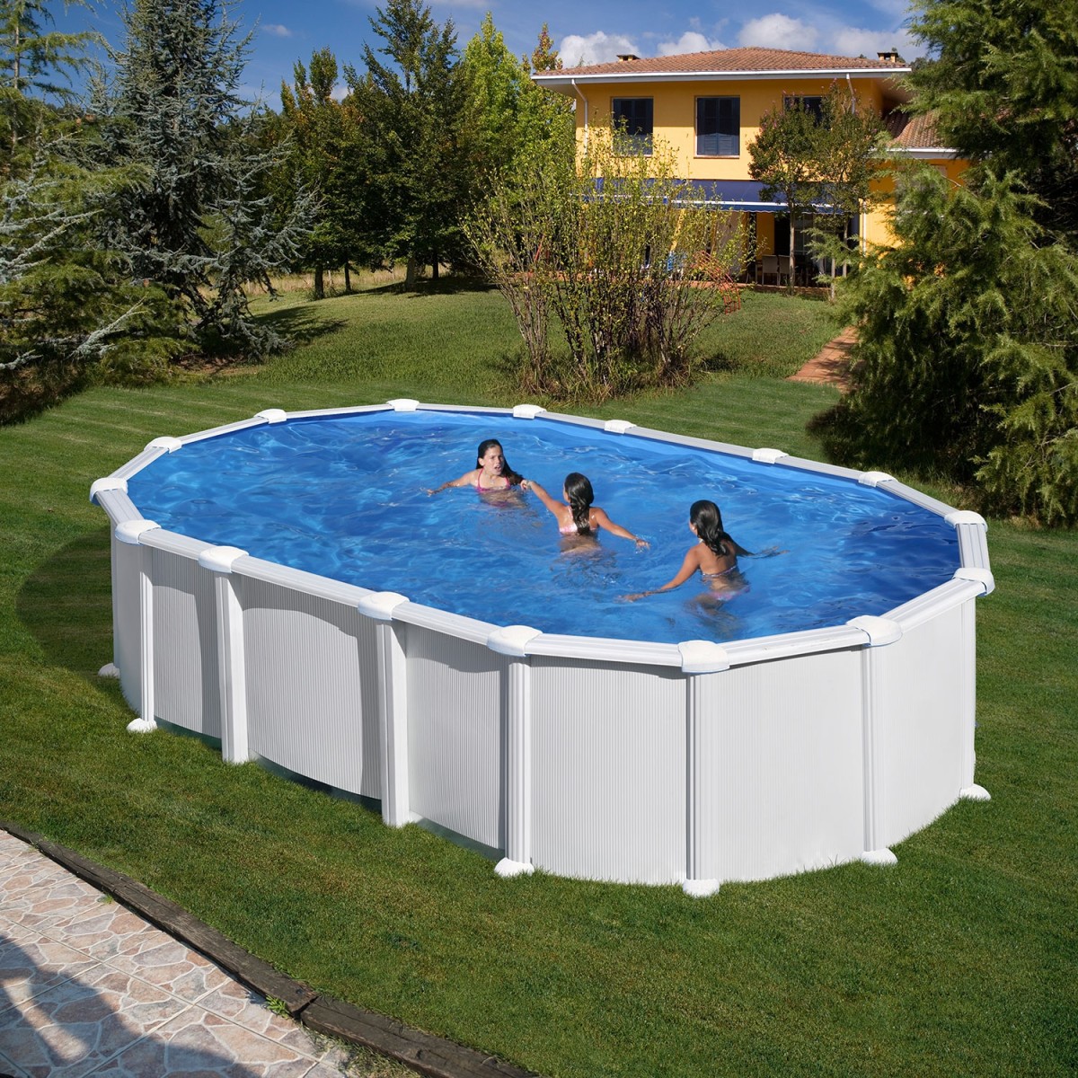 Piscina fuori terra Gre modello Haiti 6,10 x 3,75 X 1,32