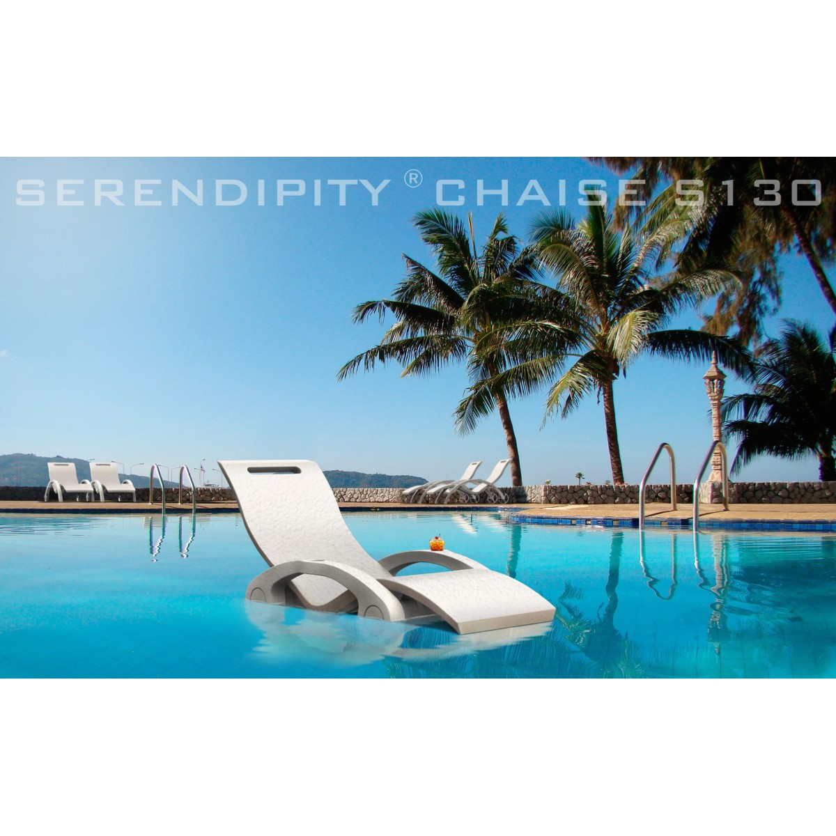 Lettino prendisole galleggiante SERENDIPITY CHAISE per piscina