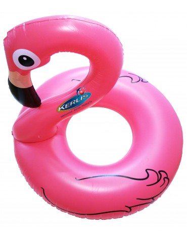 Inflatable Pink Flamingo-like air bed