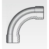 Angle pipe 90° in PVC
