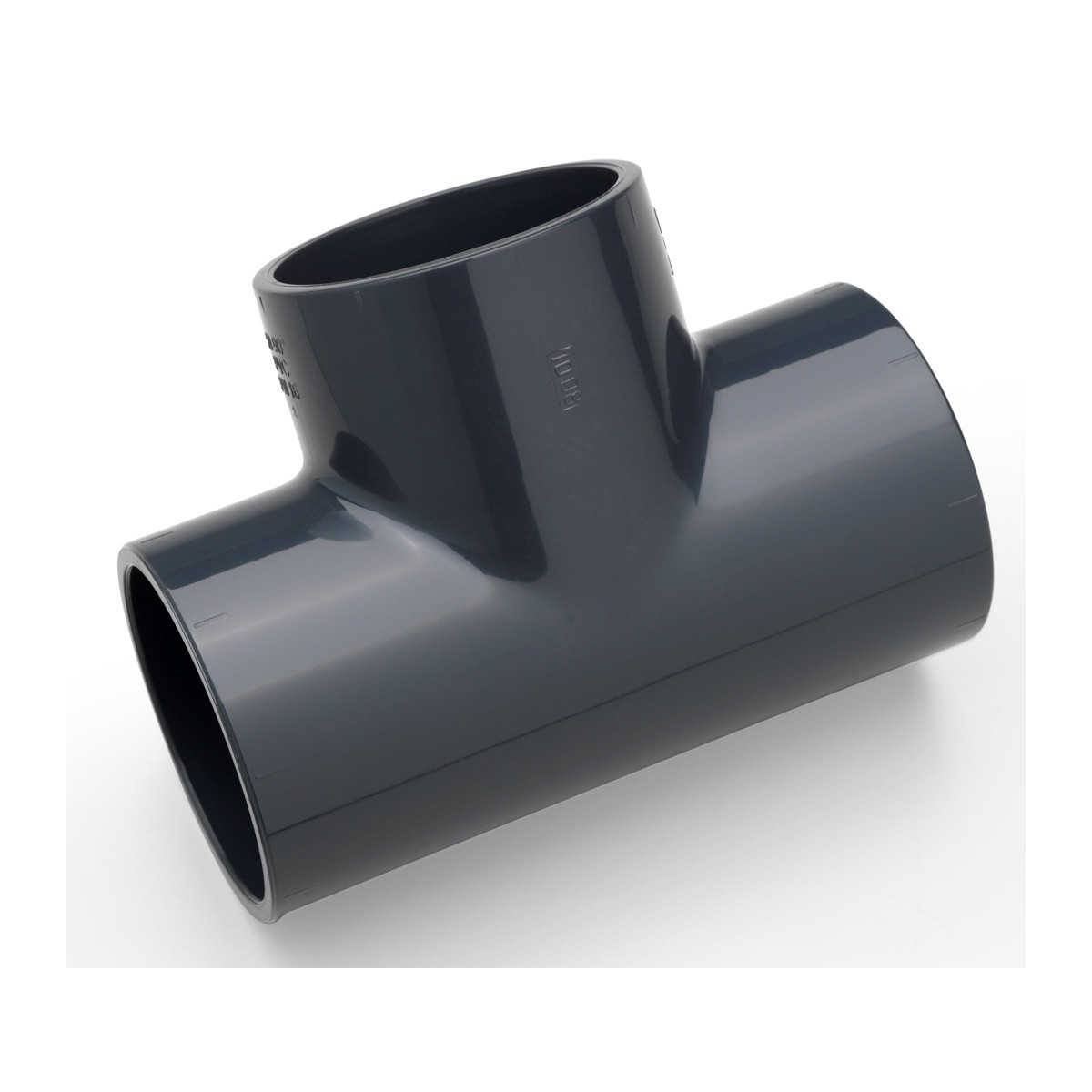 Angle pipe in PVC T-shaped