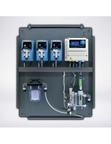 Control panel POOL BRAVO pH, Chlorine and Flocculant