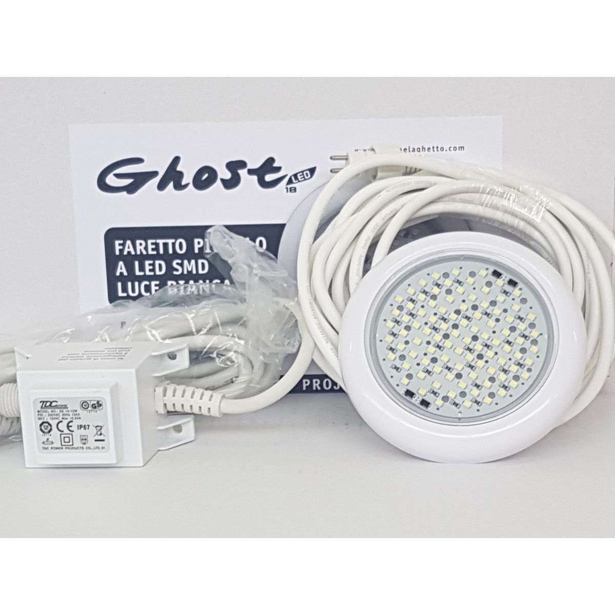 Faretto a led per piscina fuoriterra Ghost Laghetto