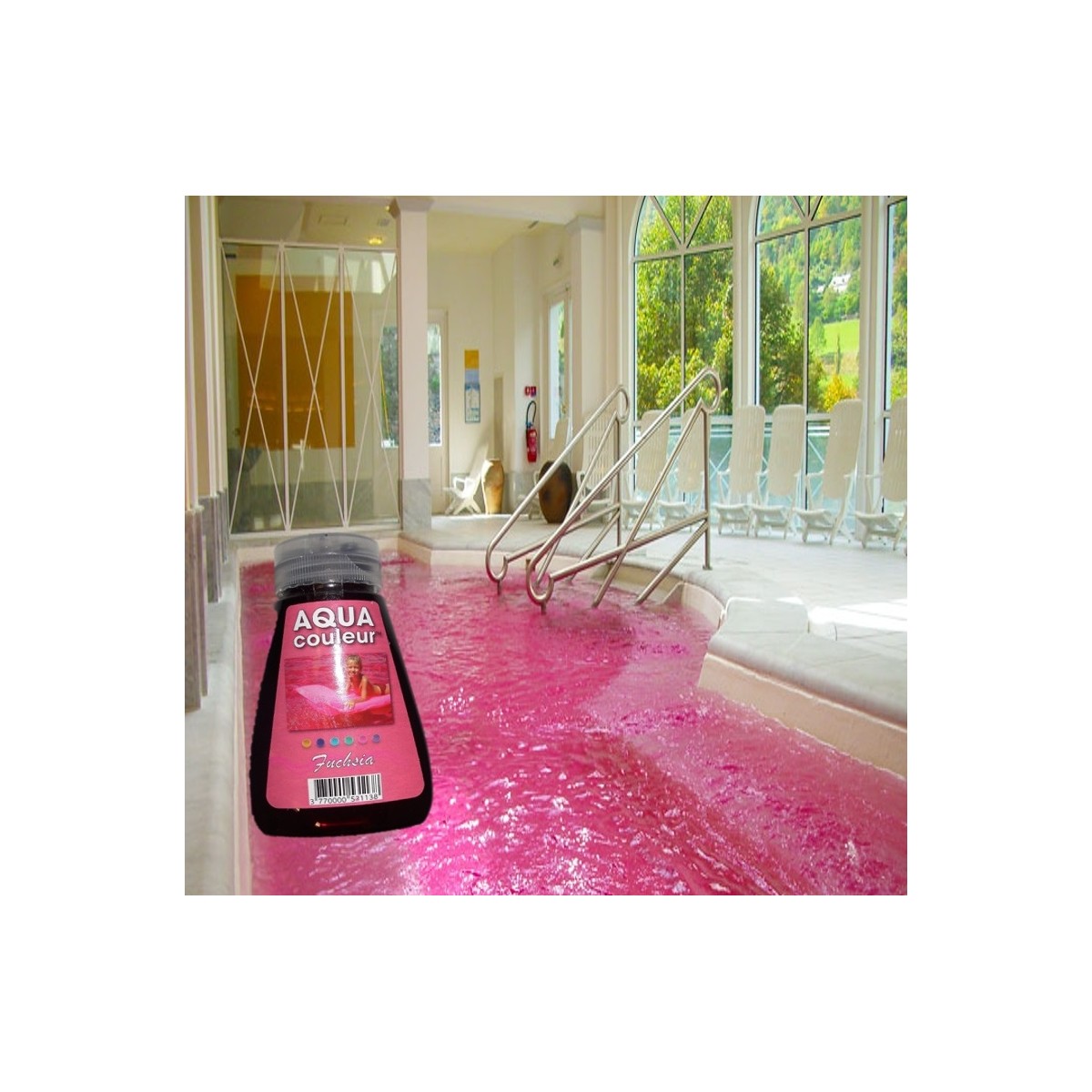 Aqua Couleur-FUCHSIA temporary pool water colorant