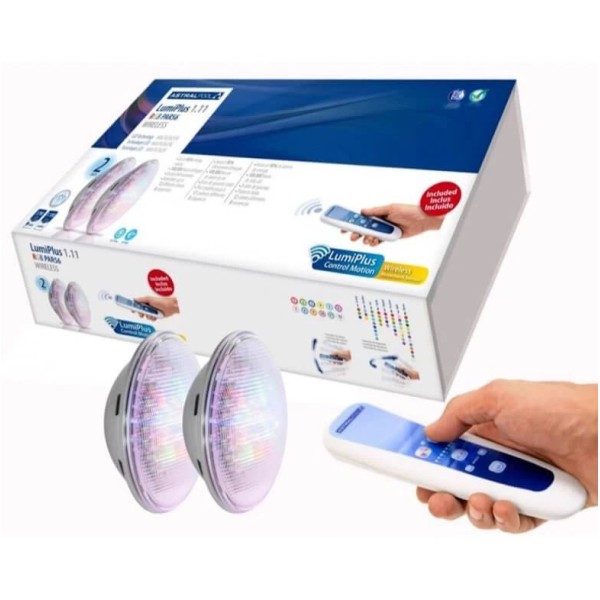 Kit of two PAR56 multicolored Wireless lights with remote