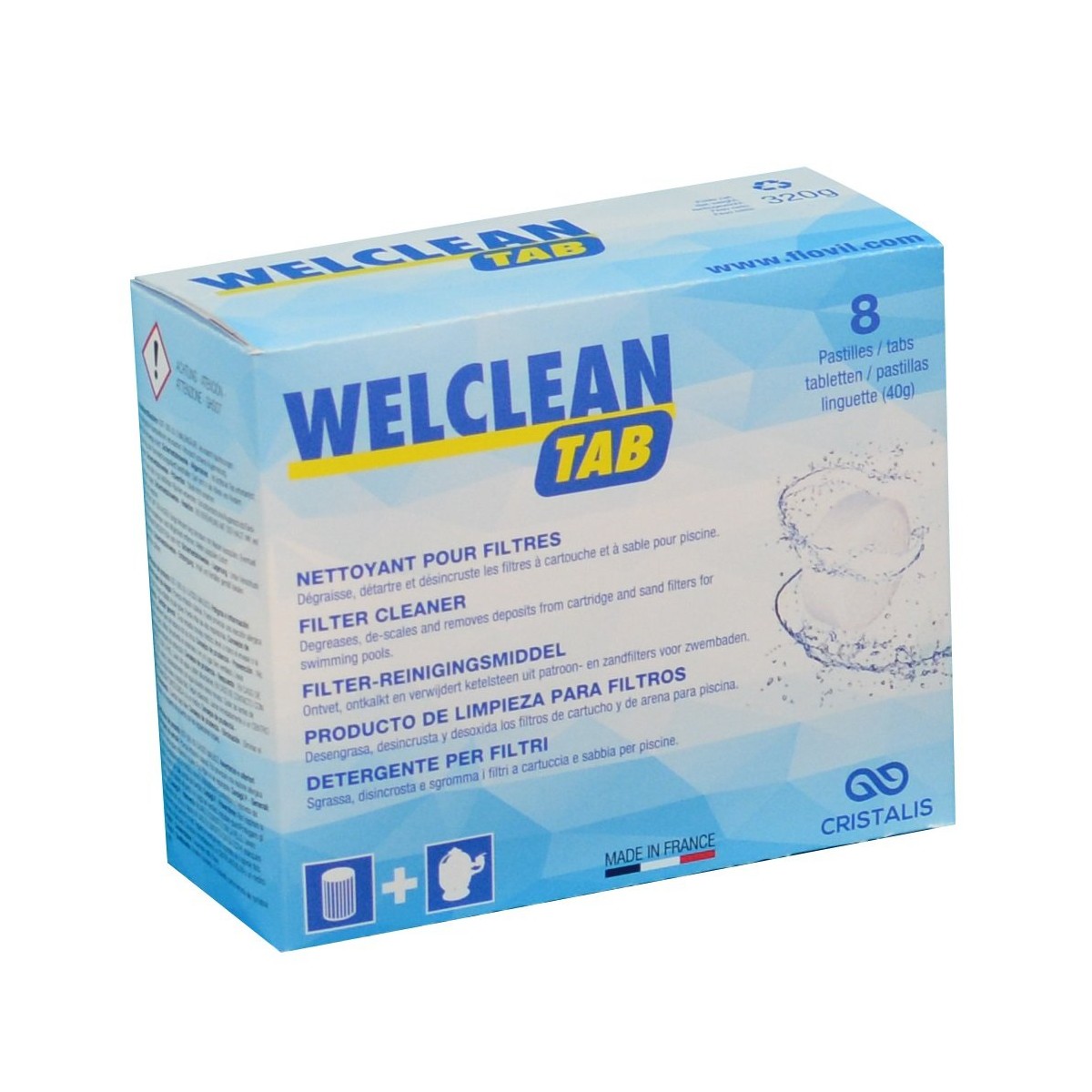 Welclean tab - Pastiglie per la pulizia di filtri a cartuccia e