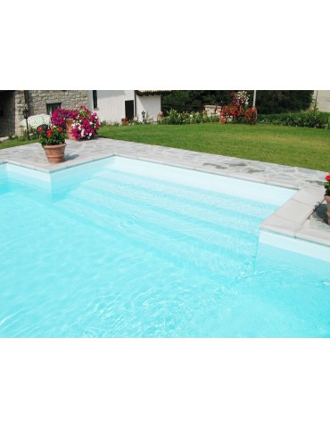 Bordo standard per piscina in pietra ricostruita 3x7 metri
