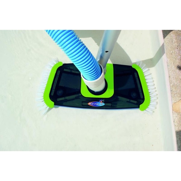 Spazzola Aspiratore Per Piscina Well2wellness Mida.Sweep, A 8 Ruote Con Spazzole Laterali, Larghezza 38 Cm, Attacco 32/38 Mm, Blu E Bianco - 3