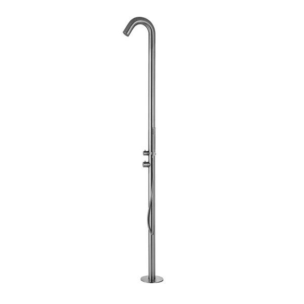 Buy Outdoor shower Alghero in satin stainless AISI 316 with mixer and hand shower