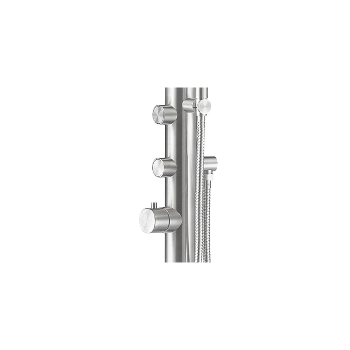 Buy Outdoor shower Budoni in satin stainless AISI 316 with mixer and hand shower