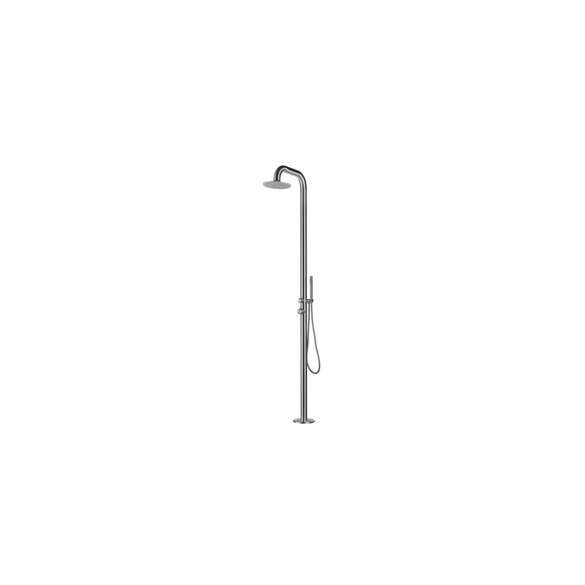 BuyOutdoor shower Pula in stain stainless AISI 316 with shower diameter 25cm and hand shower