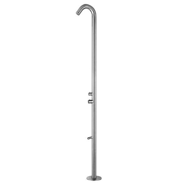 Compra Doccia caldo/freddo Pula in acciaio inox AISI 316 con soffione da 25 cm e doccino a mano