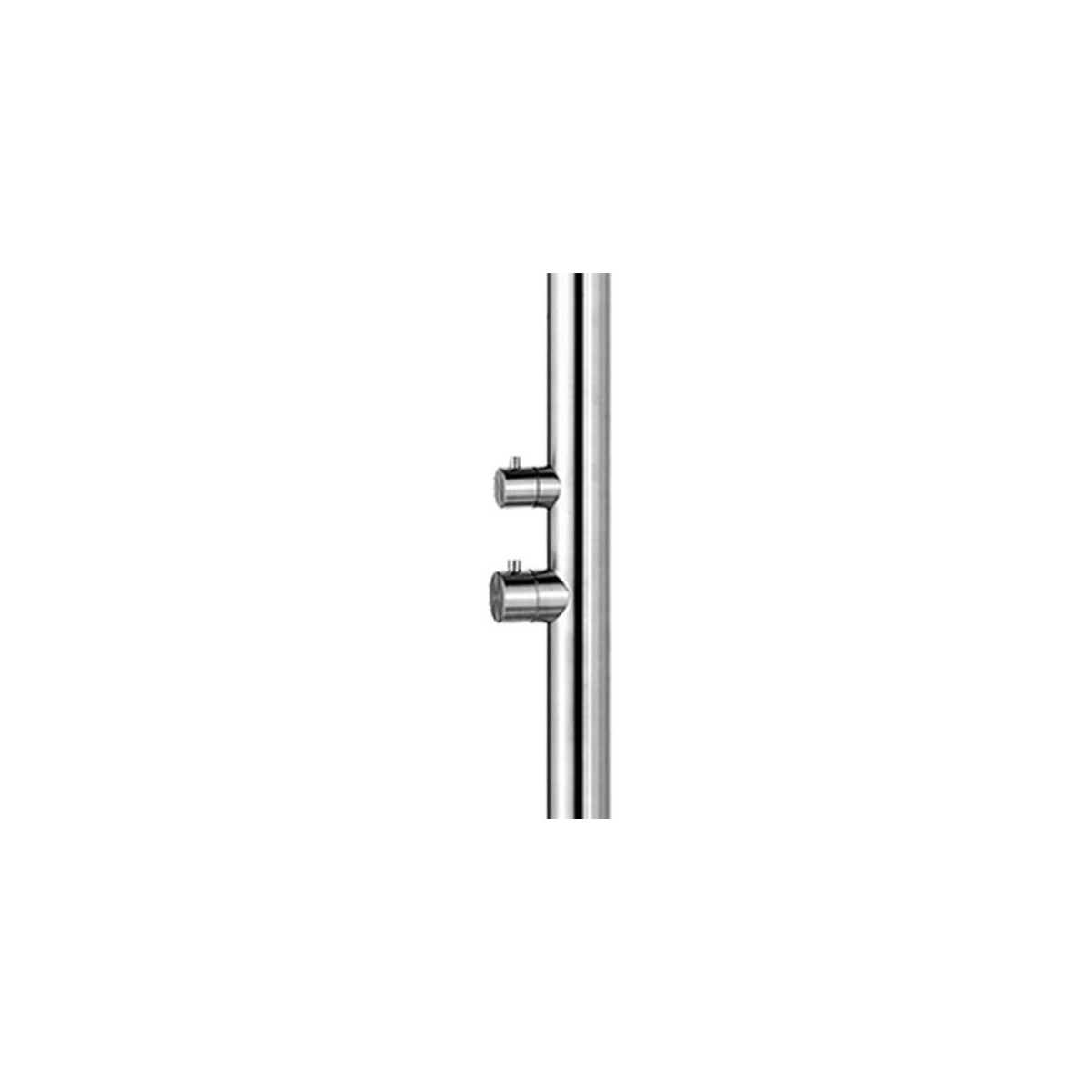 Buy Outdoor shower Quartu in satin stainless AISI 316 with foot washer