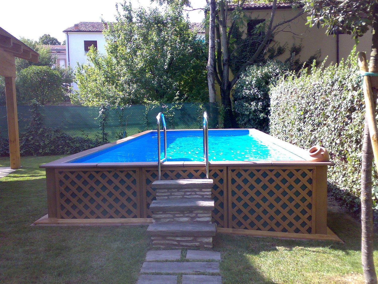 Above Ground Pool Laghetto Dolce Vita Woody 4x8 Vannini AquaPool