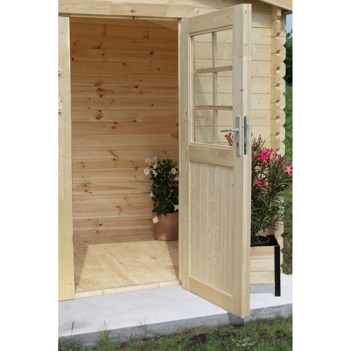 Casetta da giardino in legno Noemi 250x250 - LOSA LEGNAMI | Vannini Aqua&Pool