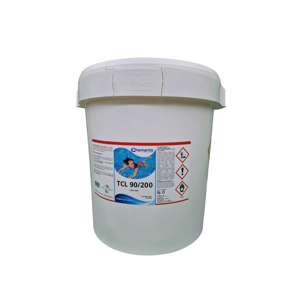 Tricloro 90% Pastiglie 200gr TCL 90/200 Per Piscina - 25 Kg.