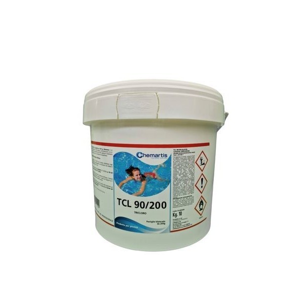 Tricloro 90% Pastiglie 200gr TCL 90/200 Per Piscina - 10 Kg.