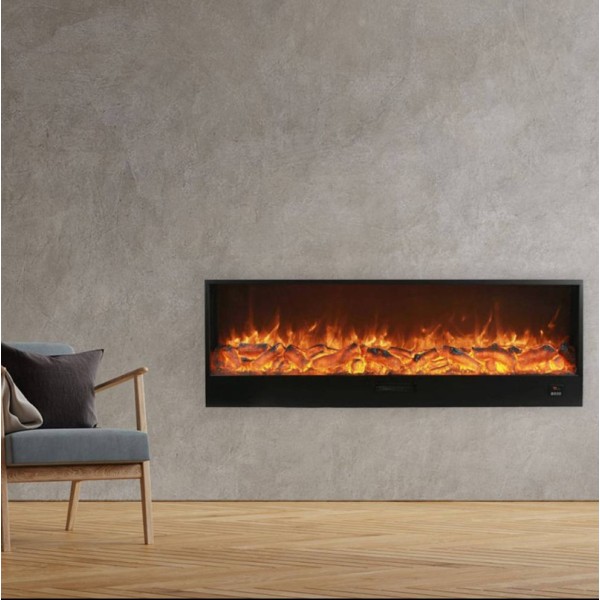 CAMINETTO ELETTRICO A FIAMMA LED MOD.AMIATA - | Vannini Aqua&Pool