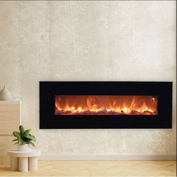 CAMINETTO ELETTRICO A PARETE CON FIAMMA LED - | Vannini Aqua&Pool