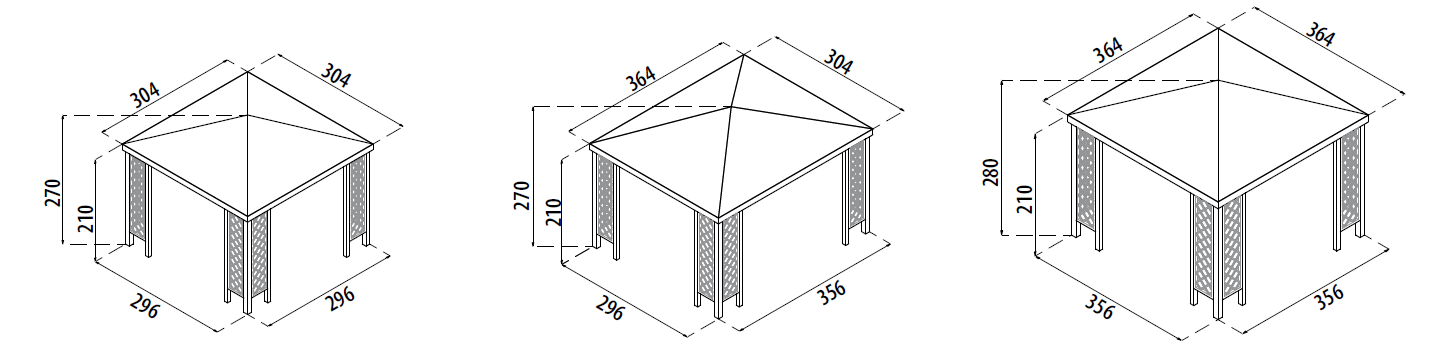 dimensioni gazebo Capri