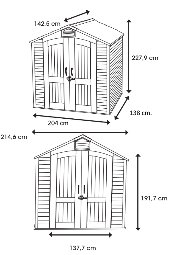 Dimensioni casetta Torino 1