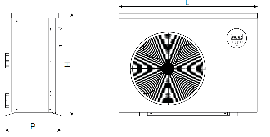 Pompa di calore per piscina con 30-45 mc acqua CUBIC FI 7