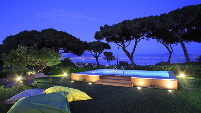 Piscina fuori terra Laghetto dolcevita illuminata